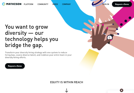 Hands of diverse people forming a circle.