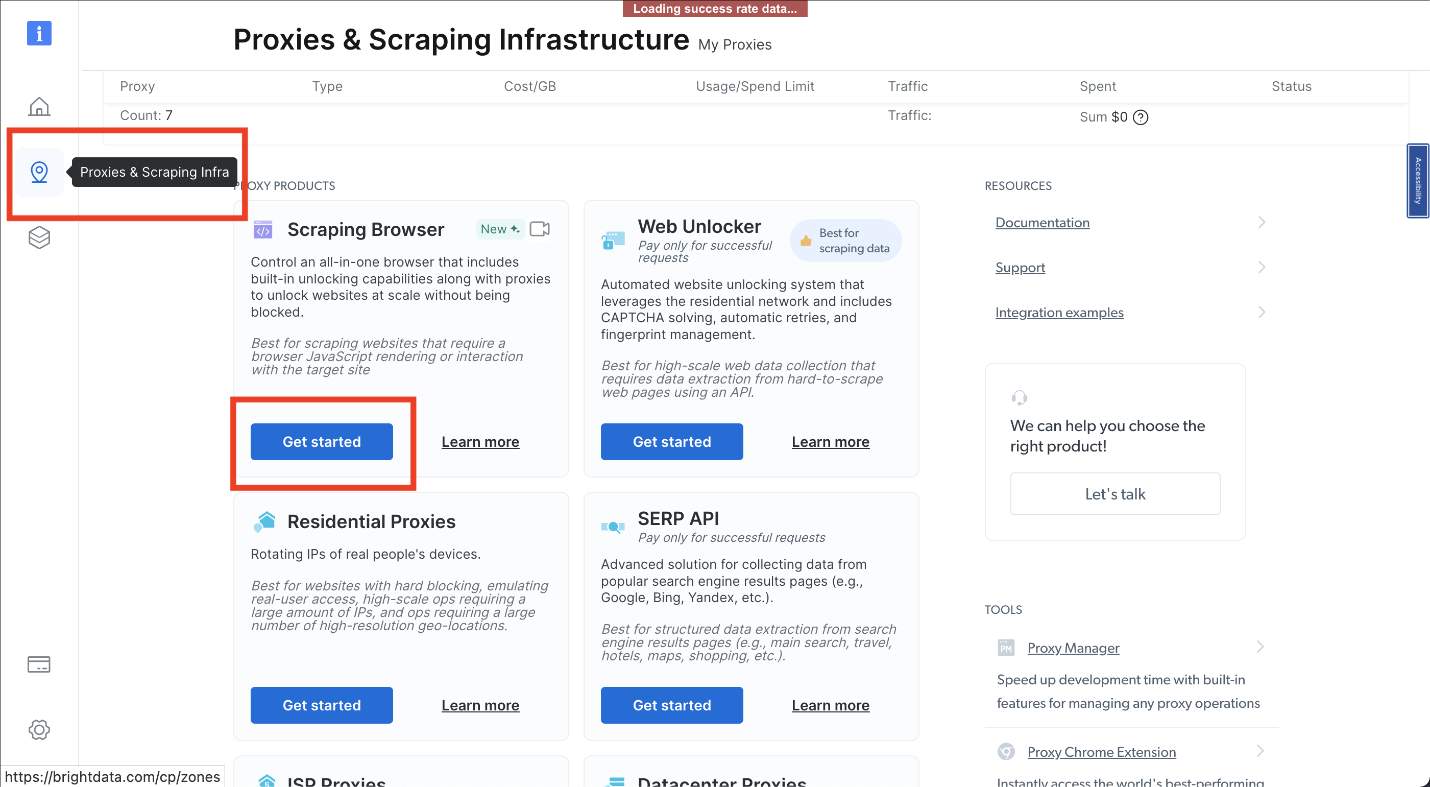Proxies & Scraping Infrastructure