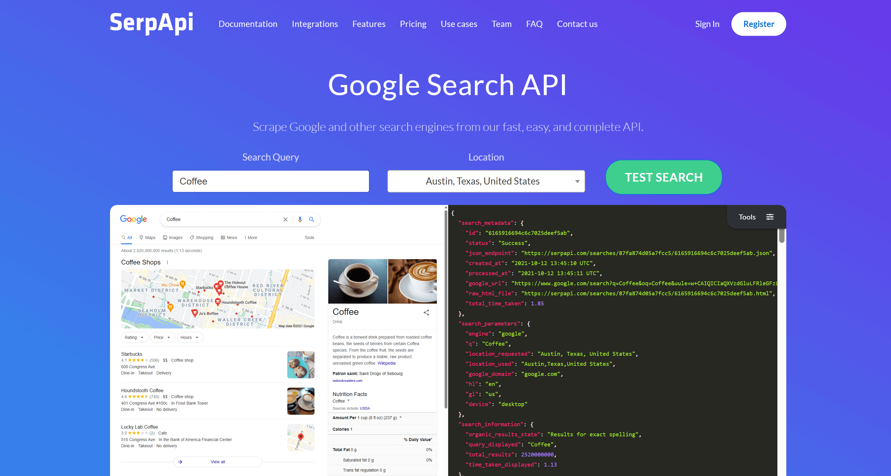 SerpApis Google Search API