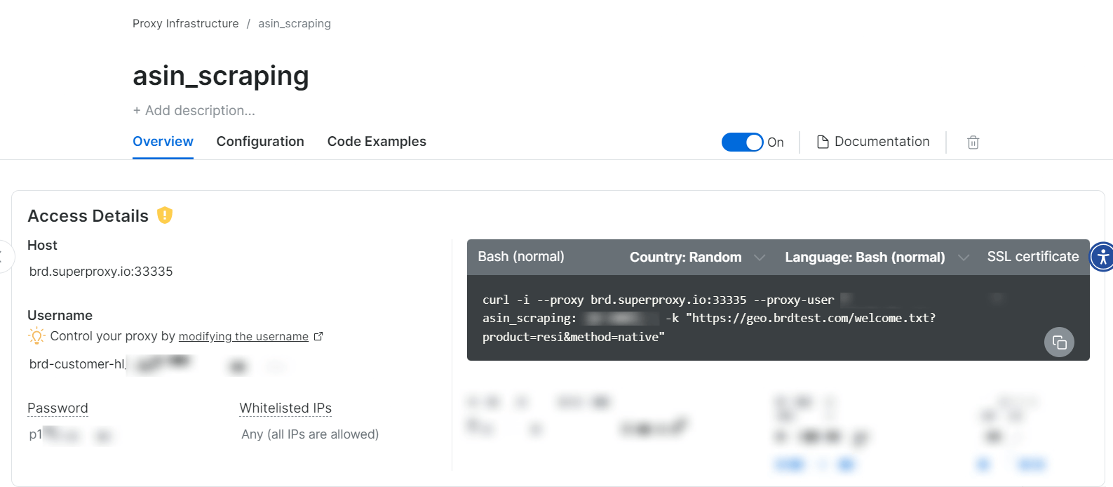 The zone is ready to use