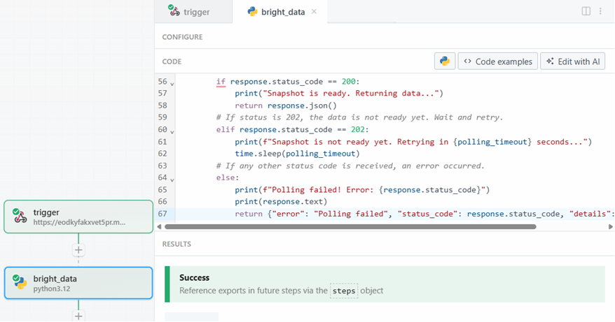 Der Erfolg der Aktion Bright Data