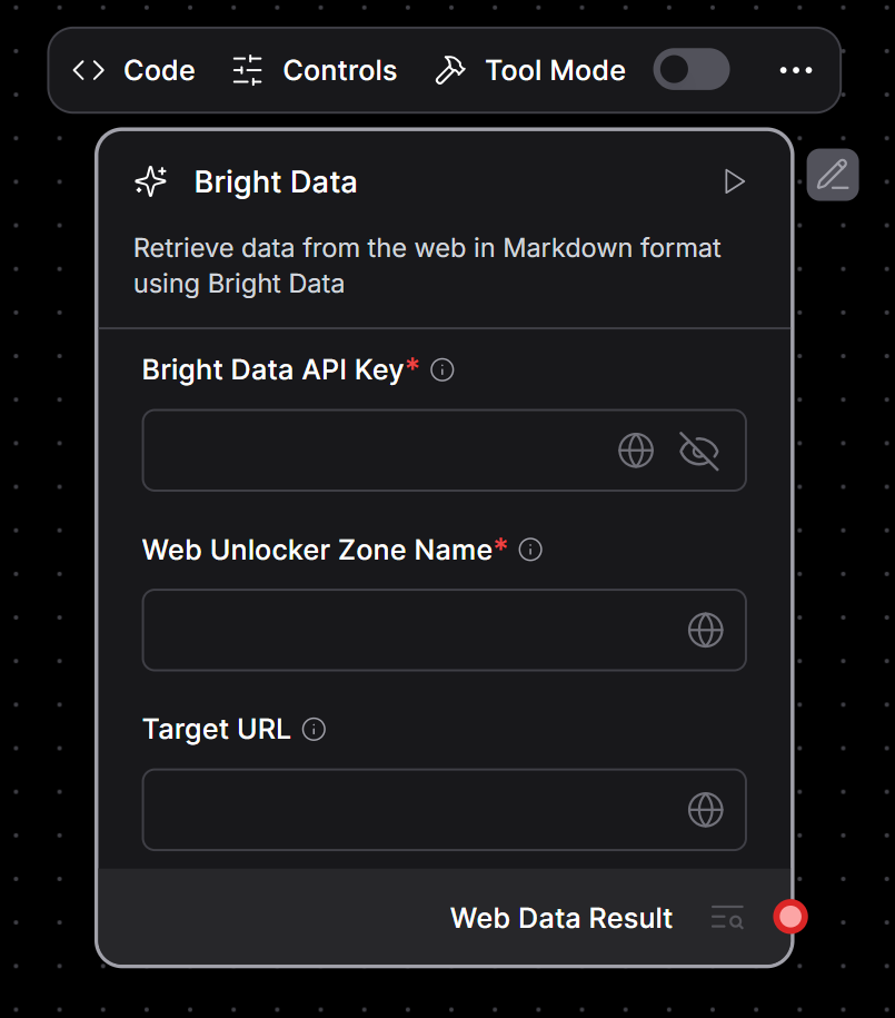 Die neue Komponente Bright Data