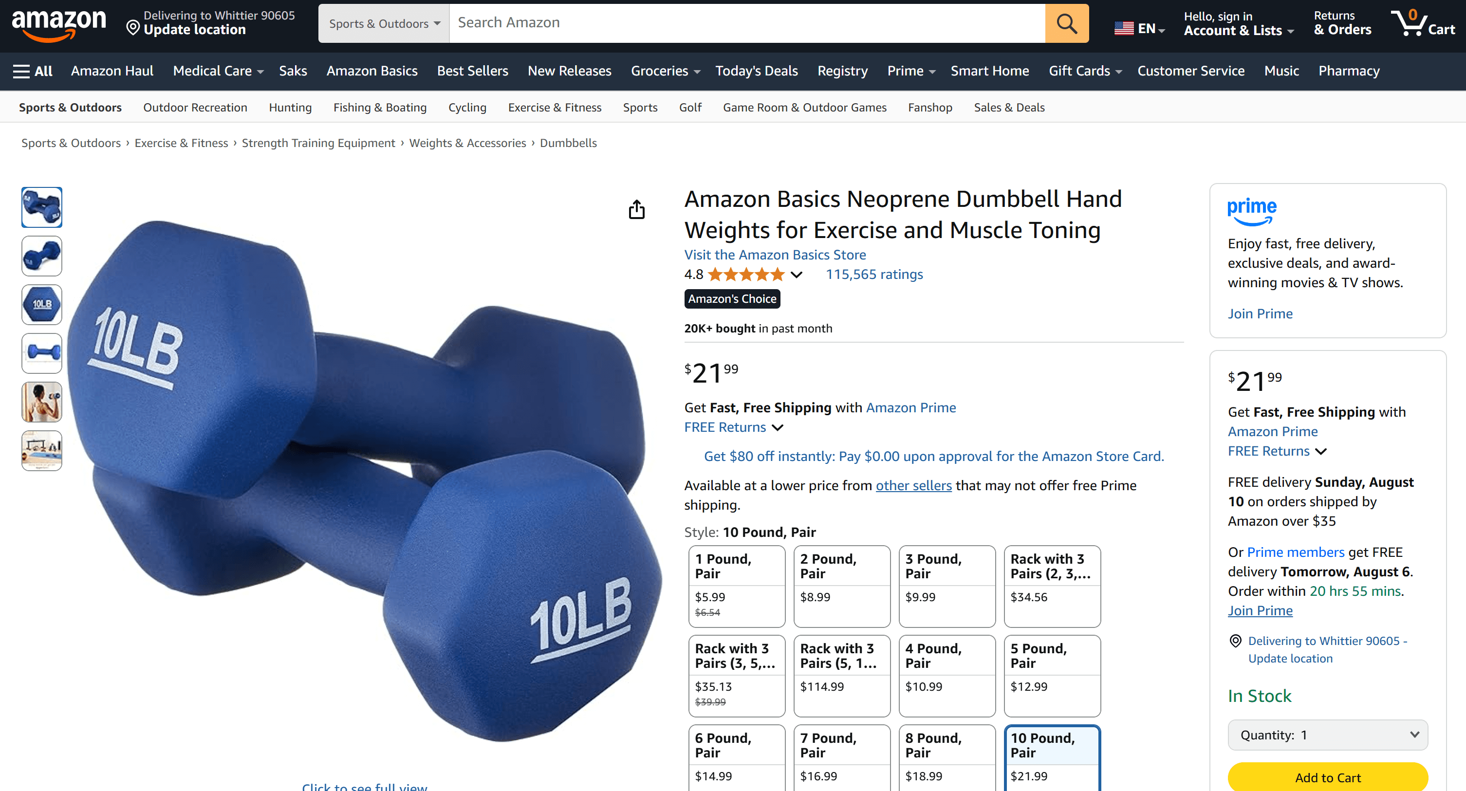 Das in der Aufforderung erwähnte Amazon-Produkt