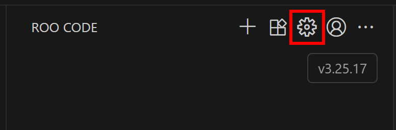 Clicking the gear icon