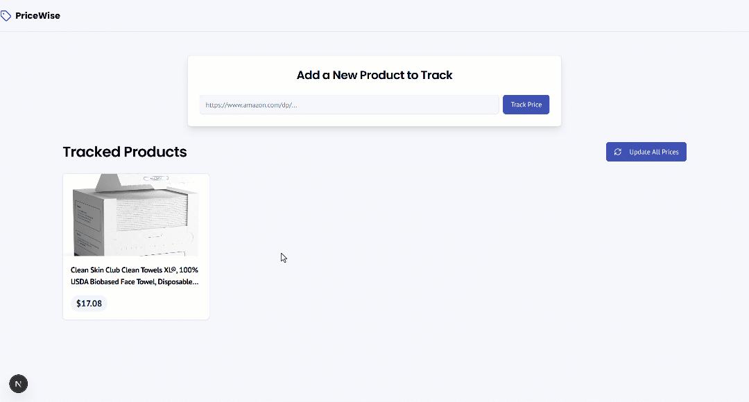 Visiting the product page