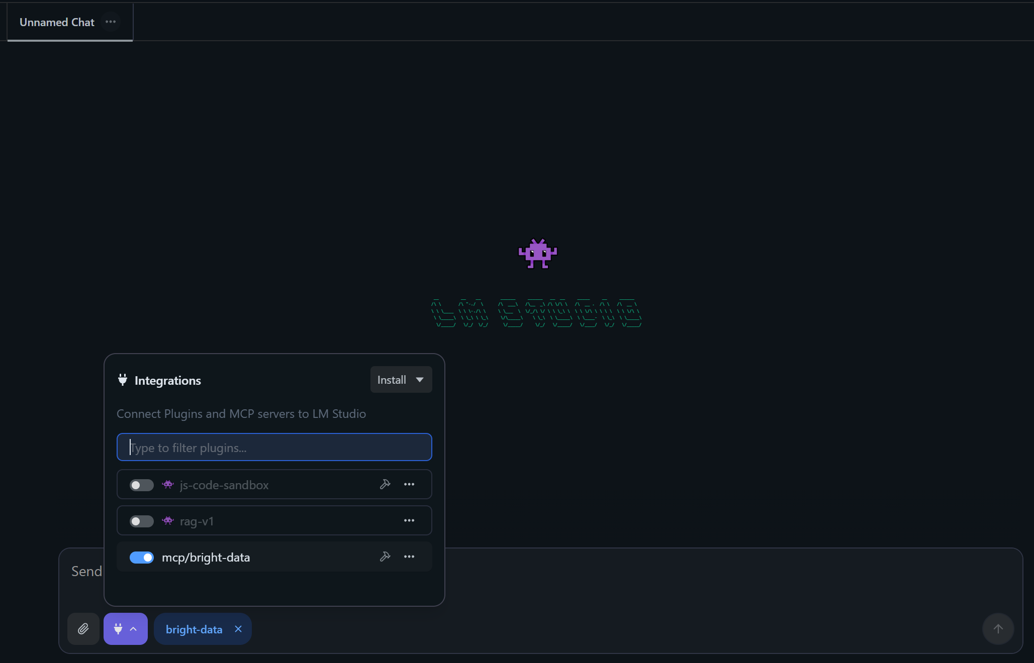 Bright Data listed as one of the plugins/MCP servers