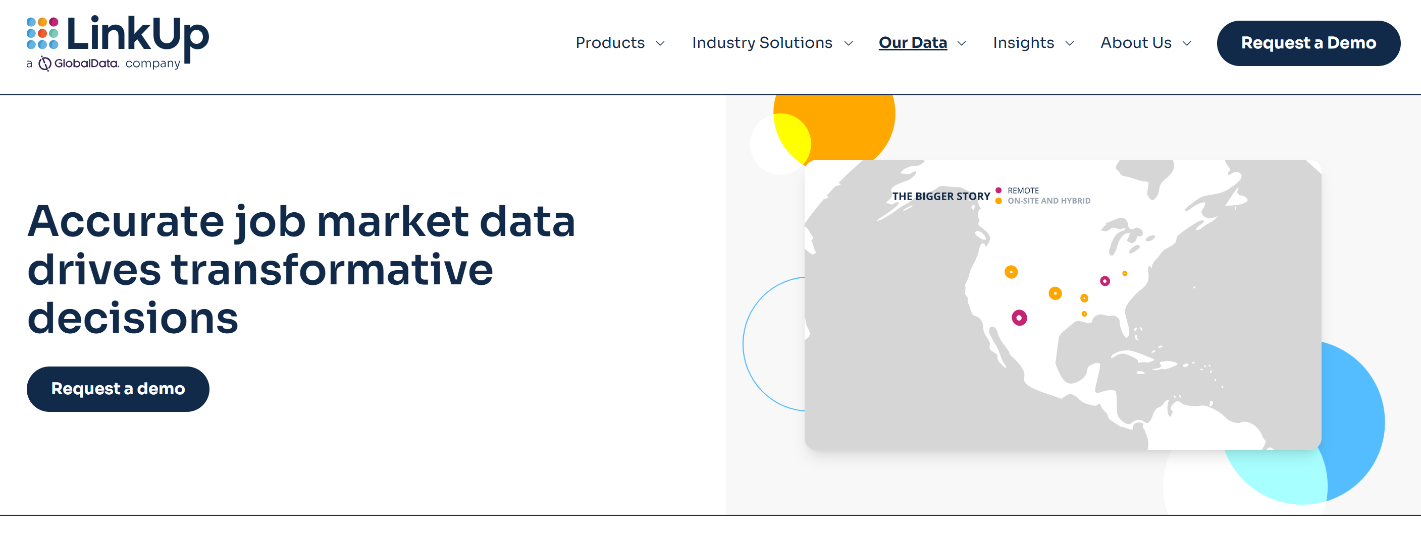LinkUp job market data page