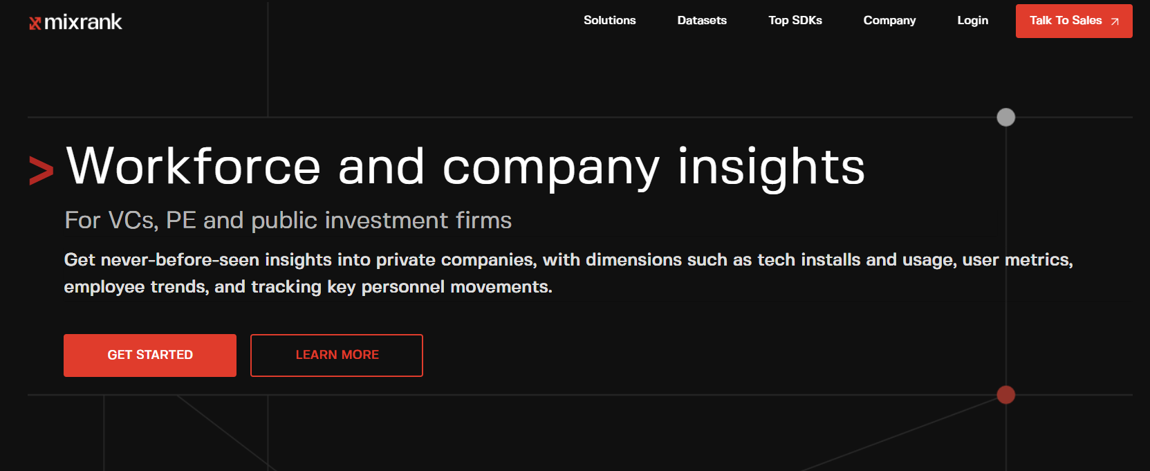 MixRank's workforce insights page
